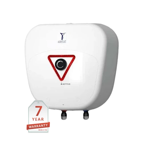 سخان مياه كهربائي الخزف السعودي أفقي كواد 1200 وات 10 لتر